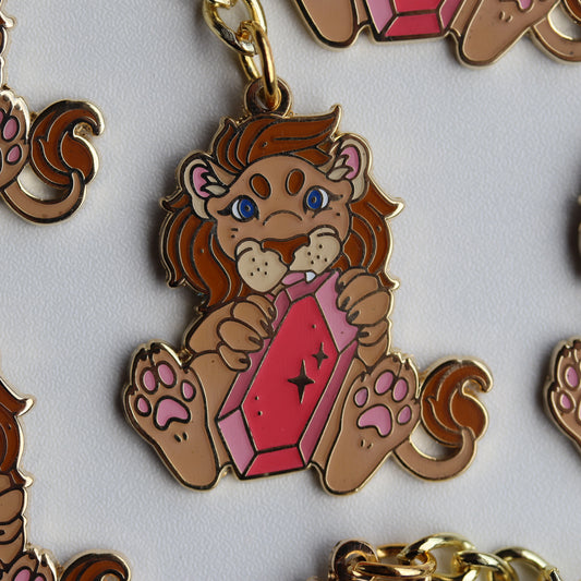 Pink Toa Bravery Lion KeyChain ❤️🦁